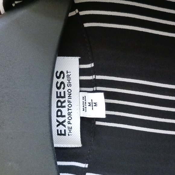Express portfolio blouse black and white stipes - Picture 3 of 9